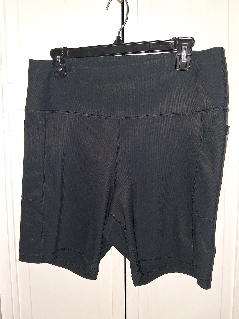 Danskin Black High-Rise Bike Shorts with Side Panels